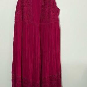 Torrid Women's Maxi Dress Raspberry Flowy Vacation Cruise